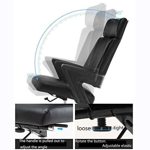LZQDM Executive Office Ergonomic Heavy Duty Computer Bonded Leather Adjustable Desk Chair Office Desk Chair Leather Executive Conference Task Cha