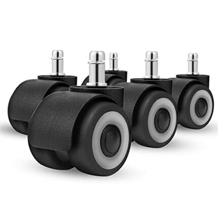 5PCS Universal Mute Chair Wheel 2 Inch Office Chair Caster Replacement Casters Rubber Soft Safe Roller Furniture Wheels