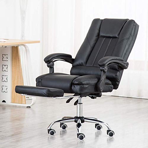 MU Gaming Chair,Boss Office Chair Comfortable Long-Seat Home Swivel Chair Backrest Student Chair 145 ° Back Reclining Load 250Kg,Black,65 * 65 *