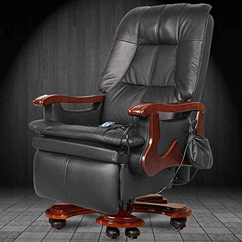 YT.JYUERI Relax Comfortably Safe Boss Chair,Electric Massage Leather Executive Chair Reclining Office Chair Swivel Chair Home Recliner Managerial