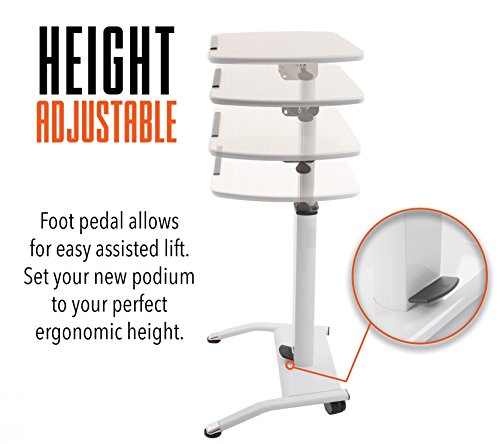 Stand Steady Multifunctional Podium | Lectern | Laptop Stand | Mobile Workstation! Excellent use for classrooms, Offices, and Home!
