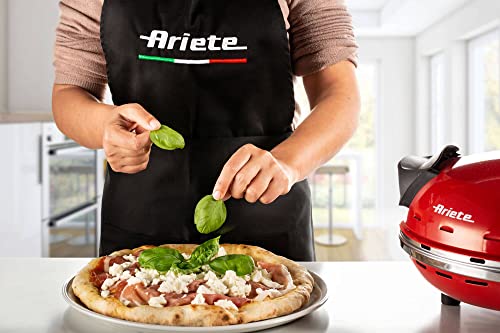 Ariete 909 Fast and Compact Pizza Making Machine for Both Fresh and Frozen Pizzas, Forno Pizza da Gennaro equipped with a Timer and 5 Temp Levels