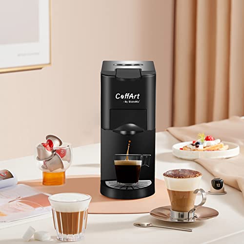 Biolomix Espresso Coffee Machine 3 in 1 19Bar 1450W Multiple Capsule Coffee Maker Fit Nes,DG and Coffee Powder