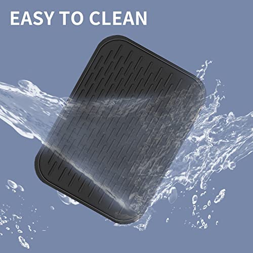 Heat Resistant Mat Compatible with Ninja AF300UK DZ201 Dual Air Fryer Gekufa Silicone Air Fryer Heat Mat Air Fryer Accessories with Oil Brush