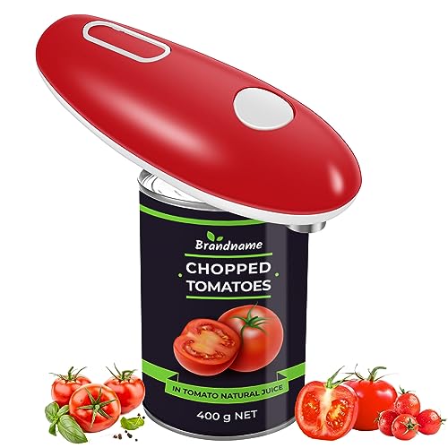 Electric Can Opener Automatic Hand Free Tin Opener Electric Tin Opener with One Touch Switch No Sharp Edges Tin Opener for Kitchen Chef Arthritis