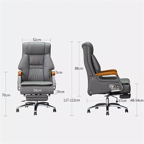 JHKZUDG Executive Leather Adjustable Chair,Ergonomic Office Chair Gaming Chair,High Back Recliner Swivel Chair,for Home Office,black