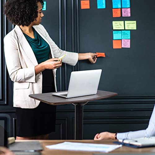 Mobile Desk, Pneumatic Adjustable Height Laptop Desk, Ergonomic Design, Sit and Stand Mobile, Excellent Lectern for Classrooms, Offices, and Home