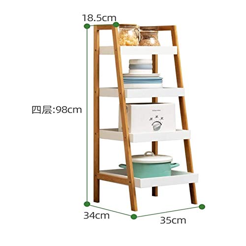 JJZXD 4 Shelf Bookcase, Multifunctional Ladder-Shaped Plant Flower Stand Rack Bookrack Storage Shelves, Perfect Storage, for Home Office Use