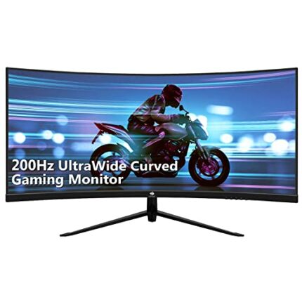 Z-Edge 30 Inch Curved Gaming Monitor 200Hz 1ms MPRT 21:9 Ultra-Wide 2560x1080 R1500 Curved Screen, FreeSync, HDMI & DisplayPort, with RGB Light,