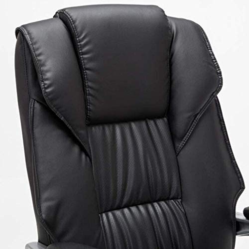 n/a Office Chair Swivel Ergonomic High-back Executive Desk Chair Adjustable Height, Black, PU