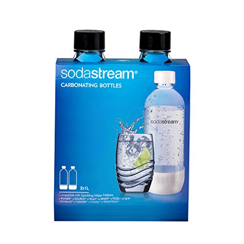 SodaStream 2 x 1 Litre White Carbonated Bottle