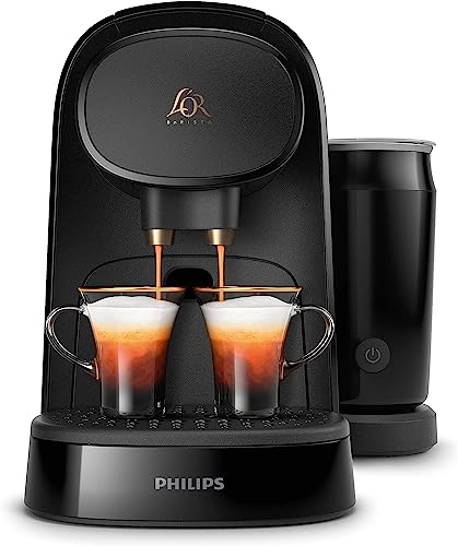 PHILIPS L'OR BARISTA Original Latte Coffee Capsule Machine & Milk Frother, for Double or Single Capsule, Black (LM8014/60)