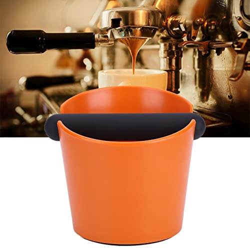 Coffee Grounds Knock Box, Coffee Knock Box Household Detachable Knock Bar Anti‑ Slip Coffee Grind Dump Bin for Coffee Shop Orange