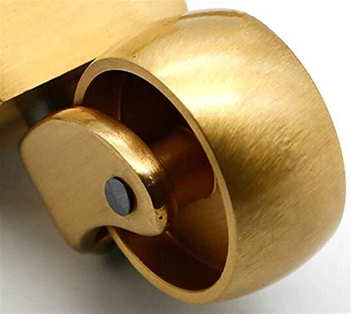 GTYT 4pcs Caster 22mm Brass Casters Universal Wheel, Metal Sofa Furniture Casters,Carrying Capacity 200Kg, Quality Table - Piano Casters,Caster S