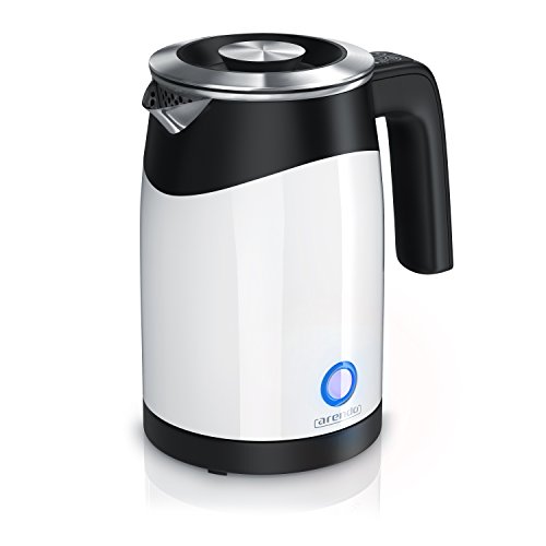Arendo - Electric Kettle 0.5 Litre Cordless - Stainless Steel Water Boiler with 5 Temperature Values Selectable - Double Walled Design - Small Ke