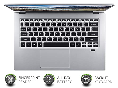 Acer Swift 1 SF114-34 14 inch Laptop - (Intel Pentium N6000, 4GB, 128GB SSD, Full HD Display, Microsoft Office 365, Windows 10 in S Mode, Silver)
