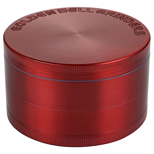 Golden Bell 3 inch Grinder 4 Layers Spice Grinder Zinc Alloy Grinder - Nickle Black