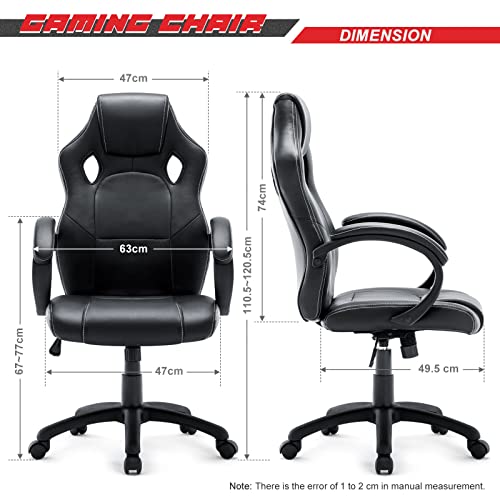 IntimaTe WM Heart Gaming Chair Ergonomic Office Chair Swivel Racing Chair High Back Desk Chair Reclining Computer Chair Executive PC Gamer Chair