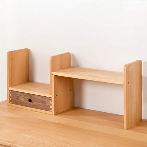 WXJLYZRCXK Bookcases Expandable Wood Desktop Bookshelf Desk Organizer Countertop Bookcase Office Storage Rack Adjustable Display Shelf for Home D