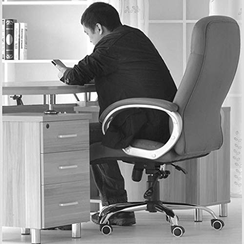 n/a Executive Office Chair - High Back Leather Office Chair with Thick Padding - Reclining Computer Chair with Textured Leather and Ergonomic Seg