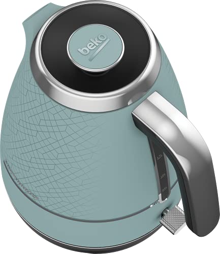 Beko Cosmopolis Dome Kettle WKM8307T, Retro Duck Egg Teal Design, 1.7L Capacity 3000 W, Includes Removable Lid, Easy Pour Spout & Boil Dry Protec