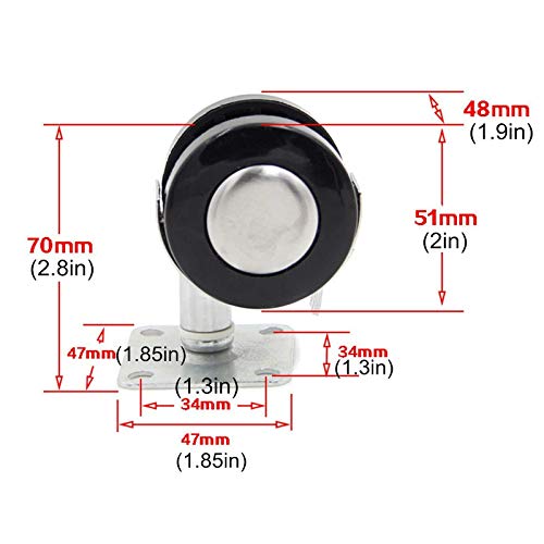 SKOAJAS Plate Casters Pack of 4 Furniture Castor Wheels 2Inch,Trolley Swivel casters with,360° Swivel Wheels,Moving Coffee Table Caster Wheels,He