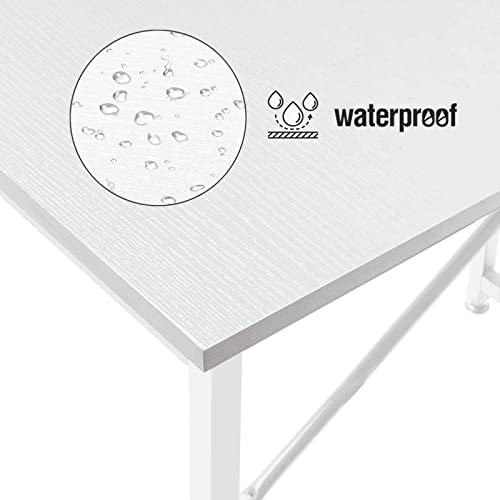 Lufeiya White Computer Desk - Small Student Kids Study Writing Table for Home Office Bedroom Small Spaces 32 Inch Modern Mini Laptop PC Desks,Whi