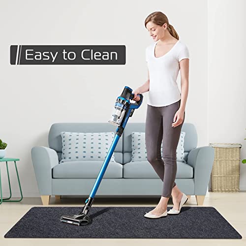 Office Chair Mat for Hardwood Floor, 55" × 35" Office Gaming Computer Desk Chair Mat, Dirt Resistant & Easy to Clean Dark Gray