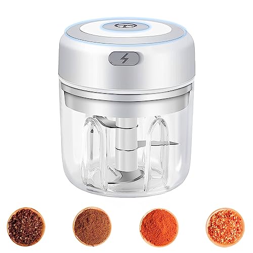 Electric Mini Food Chopper, USB Charging Electric Garlic Chopper, Wireless Mini Food Processor, Kitchen Gadgets, BPA- Free, Electric Vegetable Ch
