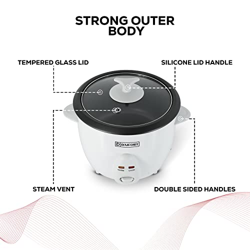 Daifort’s Premium Automatic Rice Cooker With Removable nonstick Inner Pot| One Touch Cooking | Burn Out Protection| Keep Warm Function| Includes