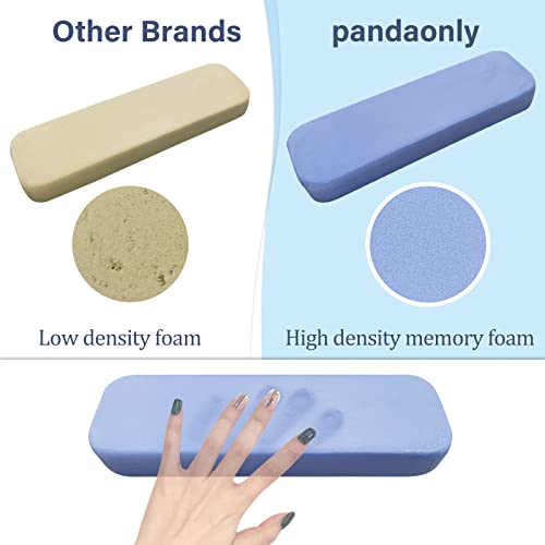 pandaonly 2Pack Panda Bamboo Chair Armrest Pads,Memory Foam Kawaii Chair Armrest Cushion with Panda Toy,Adjustable&Washable Ergonomic Elbow Suppo