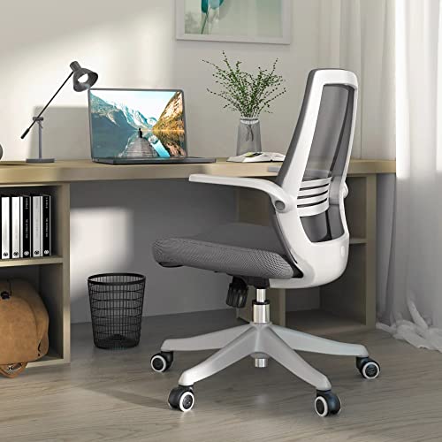LXXSH Ergonomic Office Chair Mid-Back Home Desk Chair with Lumbar Support Small Mesh Computer Chair