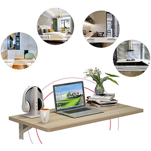 MYYINGELE Folding Wall-mounted Table Multi-functional Bathroom Kitchen Shelf Bedside Table, Learning Desk, Foldable Computer Desk for Small Space