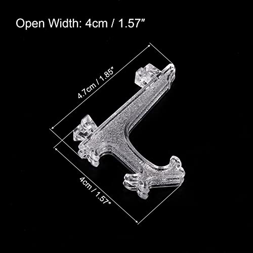 MECCANIXITY 1.8 Inch Display Stand Holders Display Pictures PS Plastic Clear for Home Decoration, Art, Book Stores Pack of 12