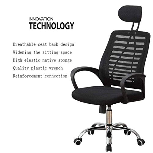 WALNUT Ergonomic Mid Back Mesh Office Chair Height Desk Chair Swivel Chair Computer Chair with Armrest Lumbar Support (Black)