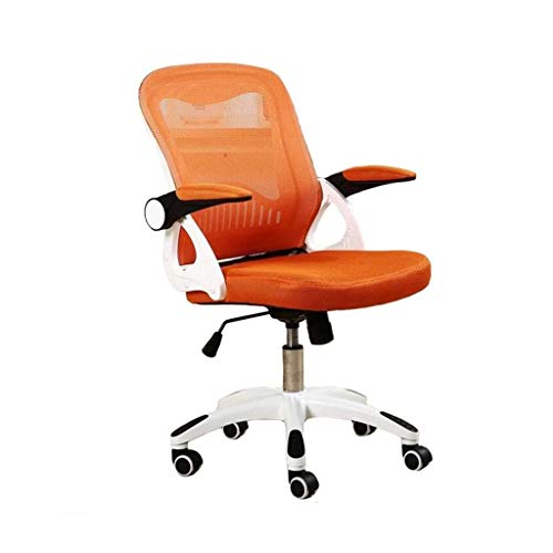 N/A Office Chair Swivel Ergonomic Lumbar Support Breathable Mesh Chair Adjustable Height (Color : White-style)