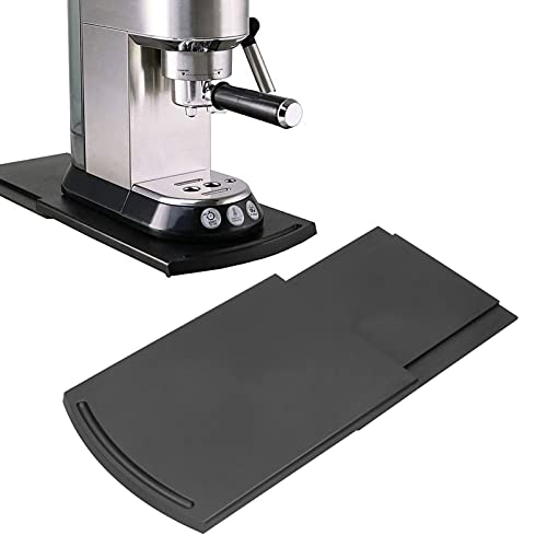 BIKING Coffee Machine Mat,Sliding Coffee Maker Tray Mat Countertop Coffee Machine Appliance Moving Holder Black