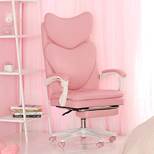 SCDBGY Ygqbgy Computer Chair Furniture/Home Office Furniture Pink Girl Leather Chair Office Boss Chair Comfortable Office Chair Sitting Chair for