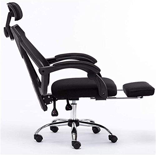 KJHD Ergonomic Adjustable Office Chair with Lumbar Support and Rollerblade Wheels High Back with Breathable Mesh Thick Seat Cushion