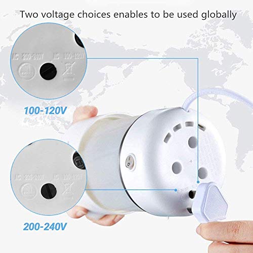 Foldable Electric Kettle for Travel - 500ML Electric Silicone Water Boiler BPA-Free Hot Tea Heater Dual Voltage Collapsible Kettle with Stainless