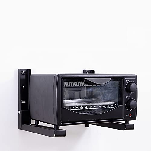 Hniuyun Universal Wall-Mounted Microwave Brackets ,Foldable Arm Adjustable Extensible Wall Hanging Microwave Brackets Oven Stand Shelf Rack Load