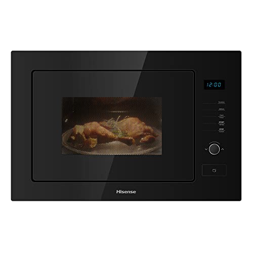 Hisense HB25MOBX7GUK Integrated 25 Litre Microwave With Grill - Black, 15 x 23 x 15 inches (L x W x H)