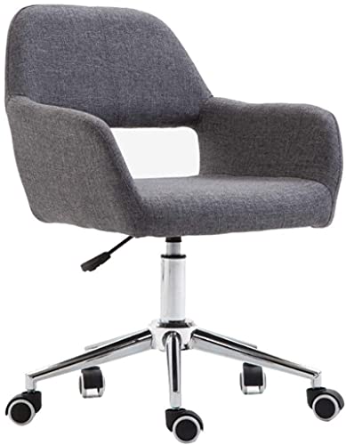 MU Office Chair Computer Chair with Pulley,Adjustable Height,Swiveling Home Office Lounge Chair,Gray
