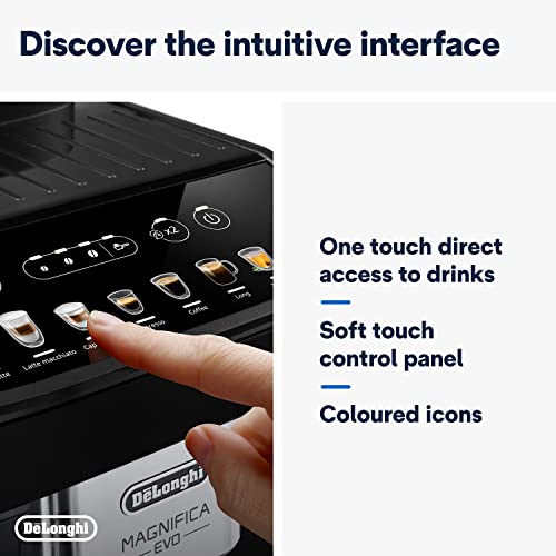 De'Longhi Magnifica Evo, Bean to Cup Coffee and Cappuccino Maker, ECAM292.81.B, Black