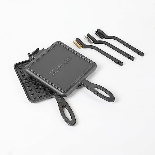 HAWOK Cast Iron Waffle Iron Waffle Maker