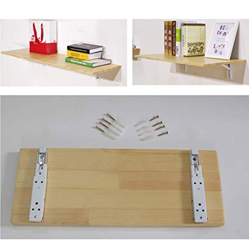 MYYINGELE Folding Wall Mounted Drop Leaf Table Wooden Kitchen Dining Desk Home Office Computer Workstation Child Learning Hanging Desk Space Savi
