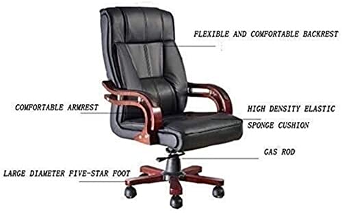 WZLYHD Desk Chair PU Leather High-Back Office Chair Adjustable Heigh Lock Function Swivel Leisure Recliner