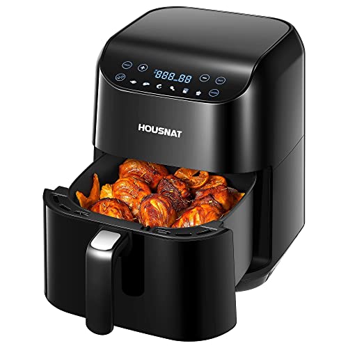 HOUSNAT Air Fryer, 1700W 5.5L Large Air Fryer Oven for Family, Presets to Bake, Roast, Reheat, LED One Touch Screen, Timer & Adjustable Temperatu