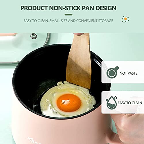FARONG Electric Hot Pot, Mini Electric Cooker 1.7L Noodles Pot Multi-Functional Electric Cooker for Soup Porridge Dumplings Eggs Pasta Steam with