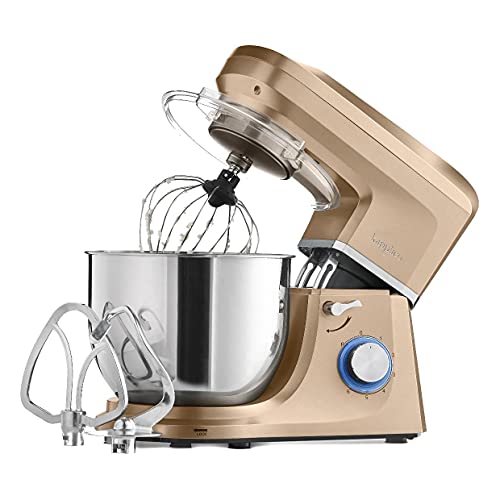 KAPPLICO Pro Plus 1800W Stand Mixer, 7.0L Stainless Steel Bowl, 6-Speed Food Mixer, Dough Hook, Whisk & Mixing Beater, Non-slip Rubber Feet, 24m